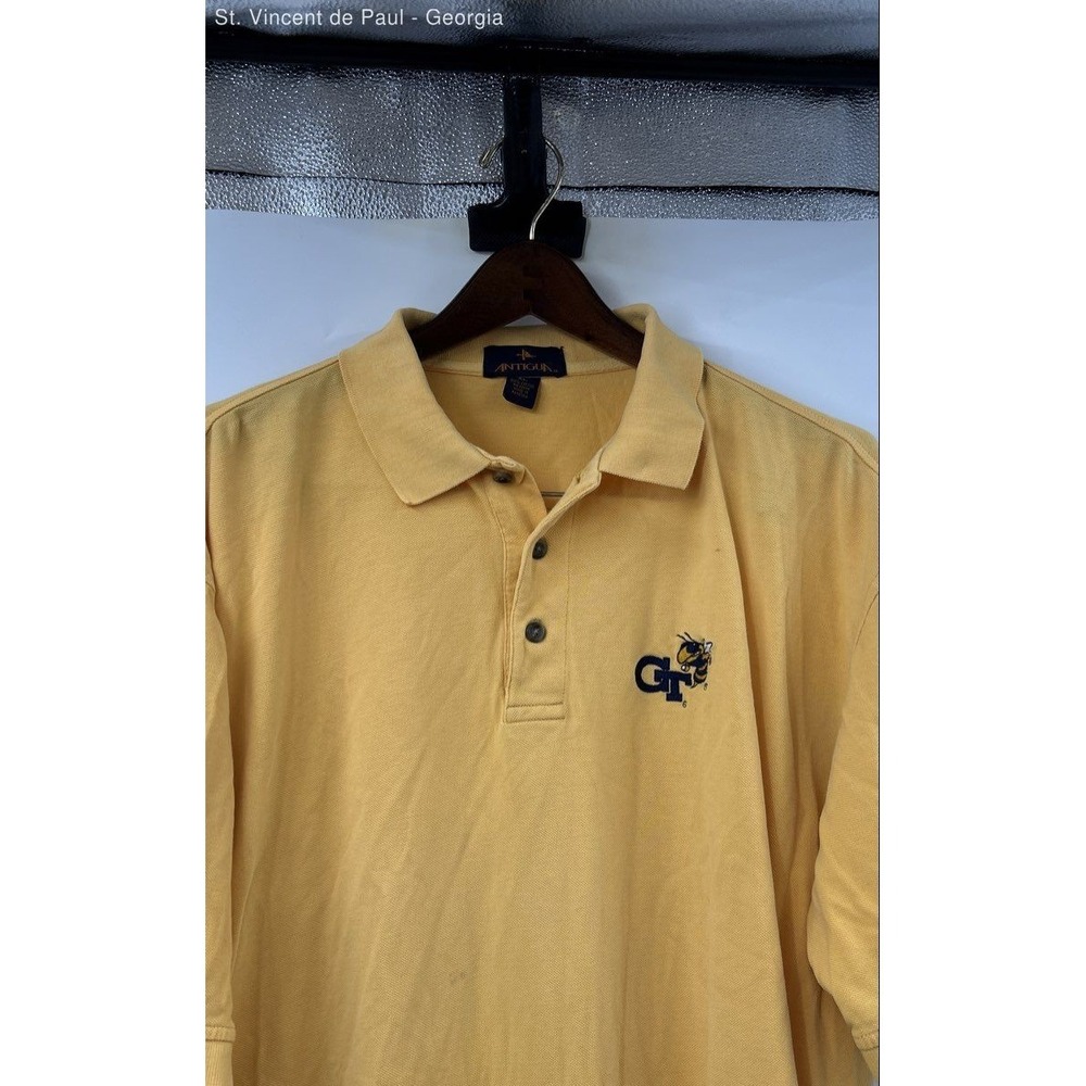Antigua Georgia Tech Polo Shirt Men's XL Yellow College